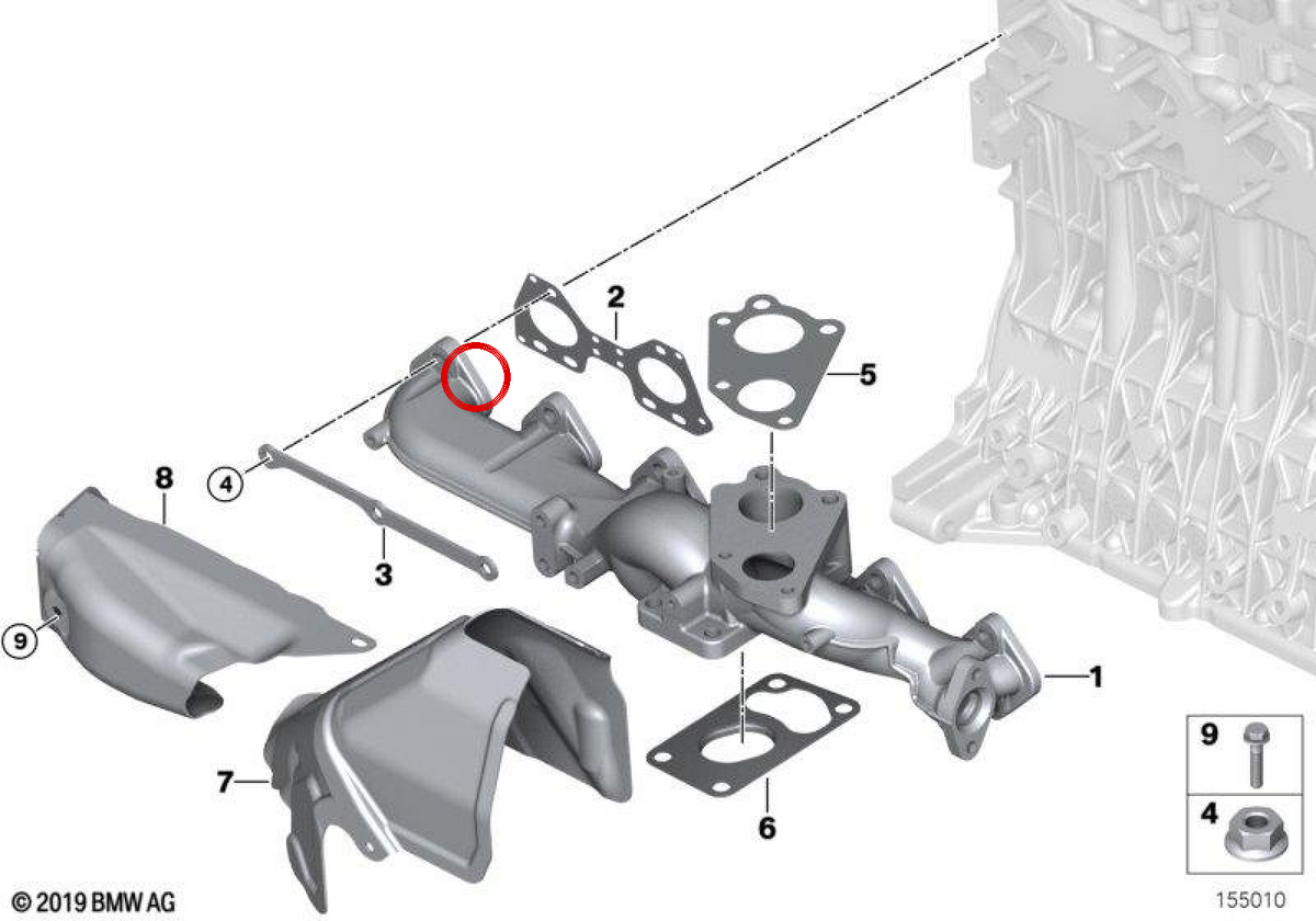 Thermalschild OEM 11627796268 für BMW E90, E91, E92, E60, E61, E63, E64, E83, E70, E71. Original BMW.