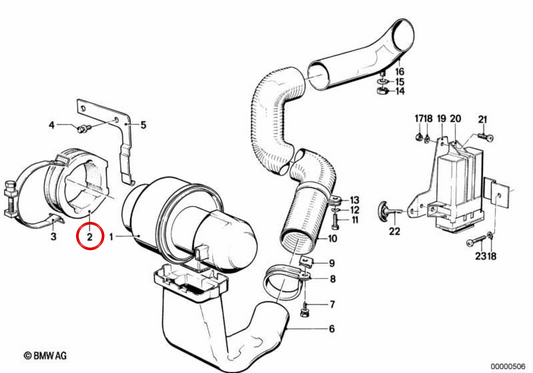 OEM -Dämpfungsring 11651277204 für BMW E23. Original BMW.