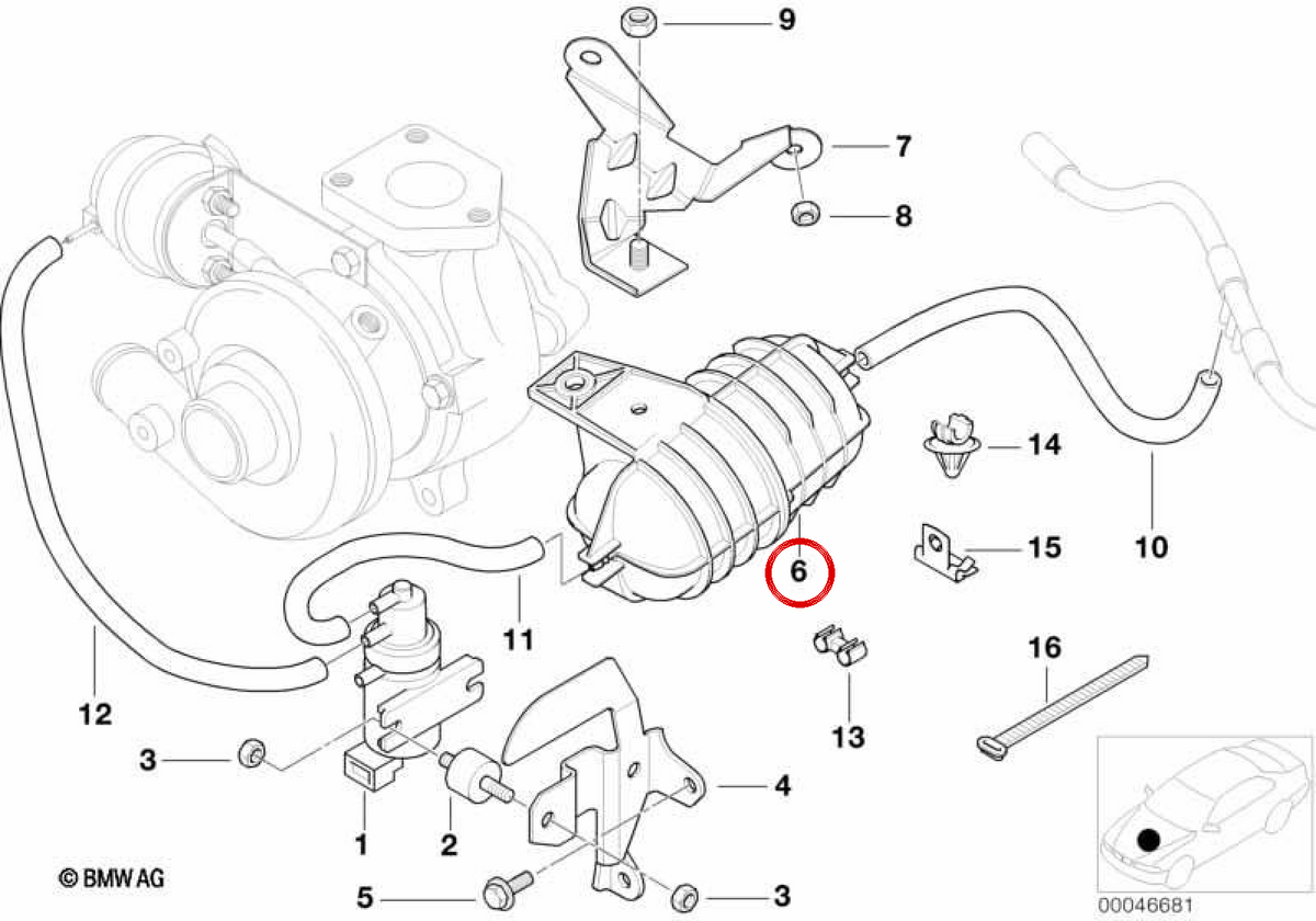 OEM de dépôt sous vide 11652247620 pour BMW E82, E88, E46, E90, E92, E60, E61, E65, E53, Z4 E89 ... et plus. BMW d'origine.