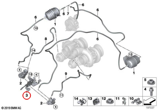 Supporto di fissaggio OEM 11657590600 per BMW E70, E71. BMW originale.