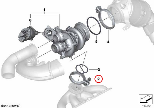 V-banda OM 1165808736 per BMW F90, G30, G31, G90, G11, G12, G70, F91, F92, F93, G14, G15, G16, G05, F95, G06, F96, G07, G09. BMW originale.
