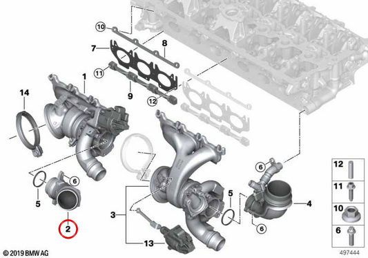 ANSCHESSTUTTZEN OEM 11658089779 per BMW F97, F98. BMW originale.