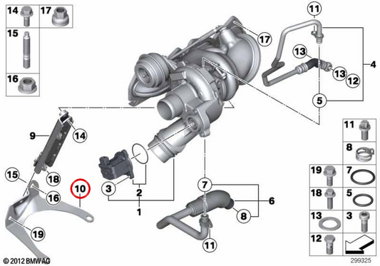 OEM -Katalysatorunterstützung 11658604854 für BMW F20, F21, F30, F31, F35. Original BMW.
