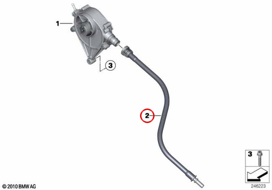OEM Vakuumrohr 11667591540 für BMW F07, F10, F11. Original BMW.