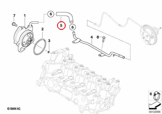 Tubo di aspirazione OEM 11667790859 per MINI R50, R52 One D... e altro ancora. MINI originale.