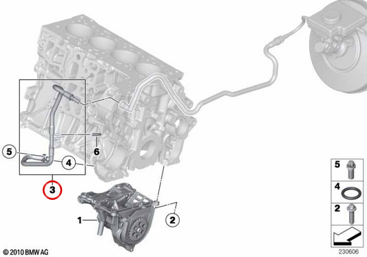 Condotto di depressione OEM 11668509027 per MINI R56 LCI, R55 LCI Clubman, R57 LCI Cabrio, R58 Coupé, R59 Roadster, R60 Countryman, R61 Paceman. MINI Originale