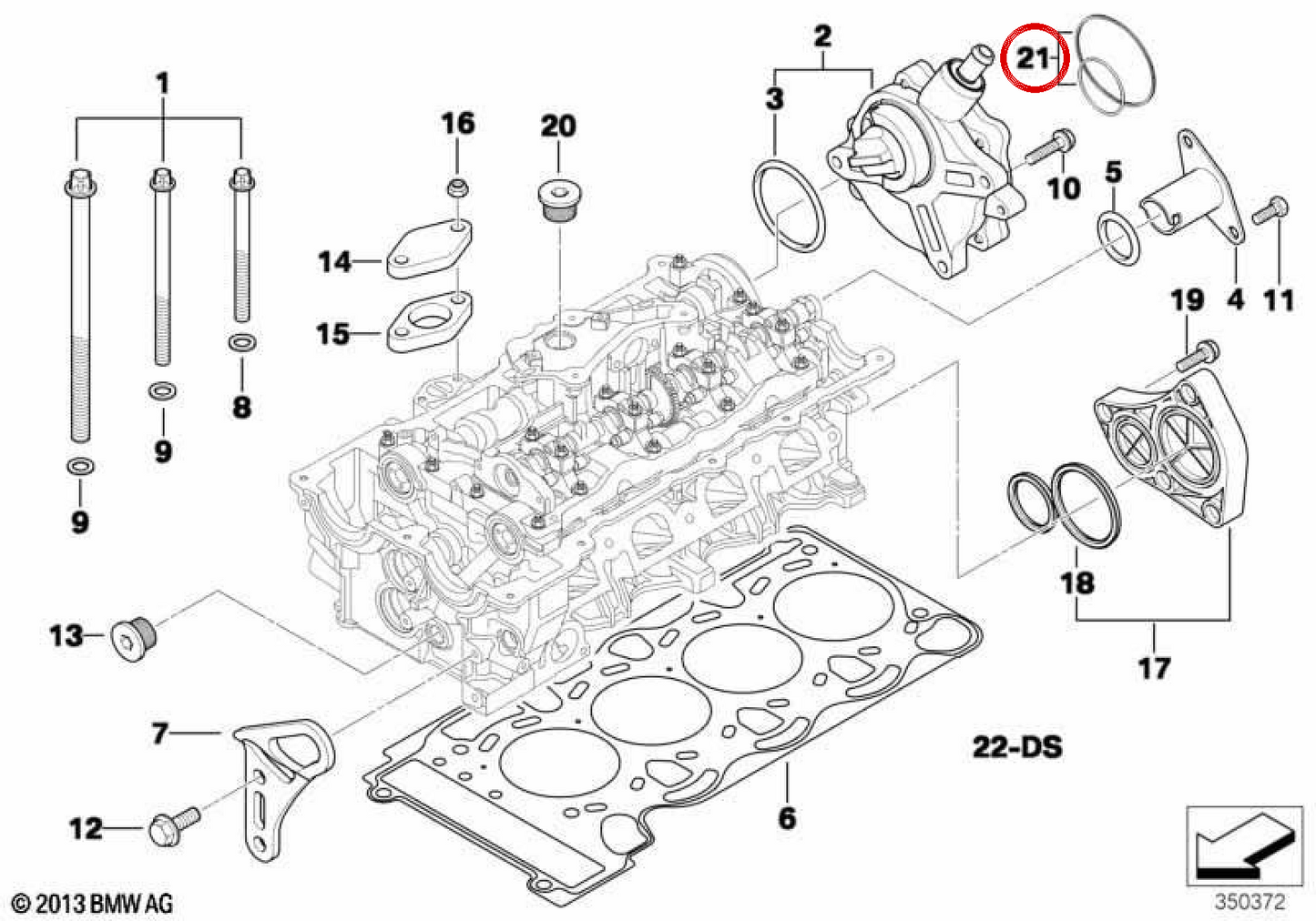 Game de pompe vide OEM 11668626471 pour BMW E81, E82, E87, E88, E46, E90, E91, E92, E93, E60, E84, E83, E85. BMW d'origine. Idéal pour conserver le système à vide sans fuites.