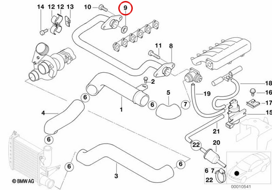Valve de papillon OEM 11712246728 pour BMW E36, E39, E38. BMW d'origine.