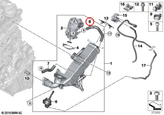 Tapis de réfrigérant OEM 11717100430 pour BMW F20, F21, F22, F23, F30, F31, F34, F32, F33, F36, F10, F11, G30, G31, G11, G12, F25, G01, F26, G02, F15. BMW d'origine.