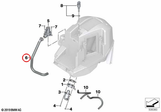 OEM Flexschlauch 11717680103 für BMW Motorrad F800GT, F800S, F800ST, F800R. Original BMW Motorrad.