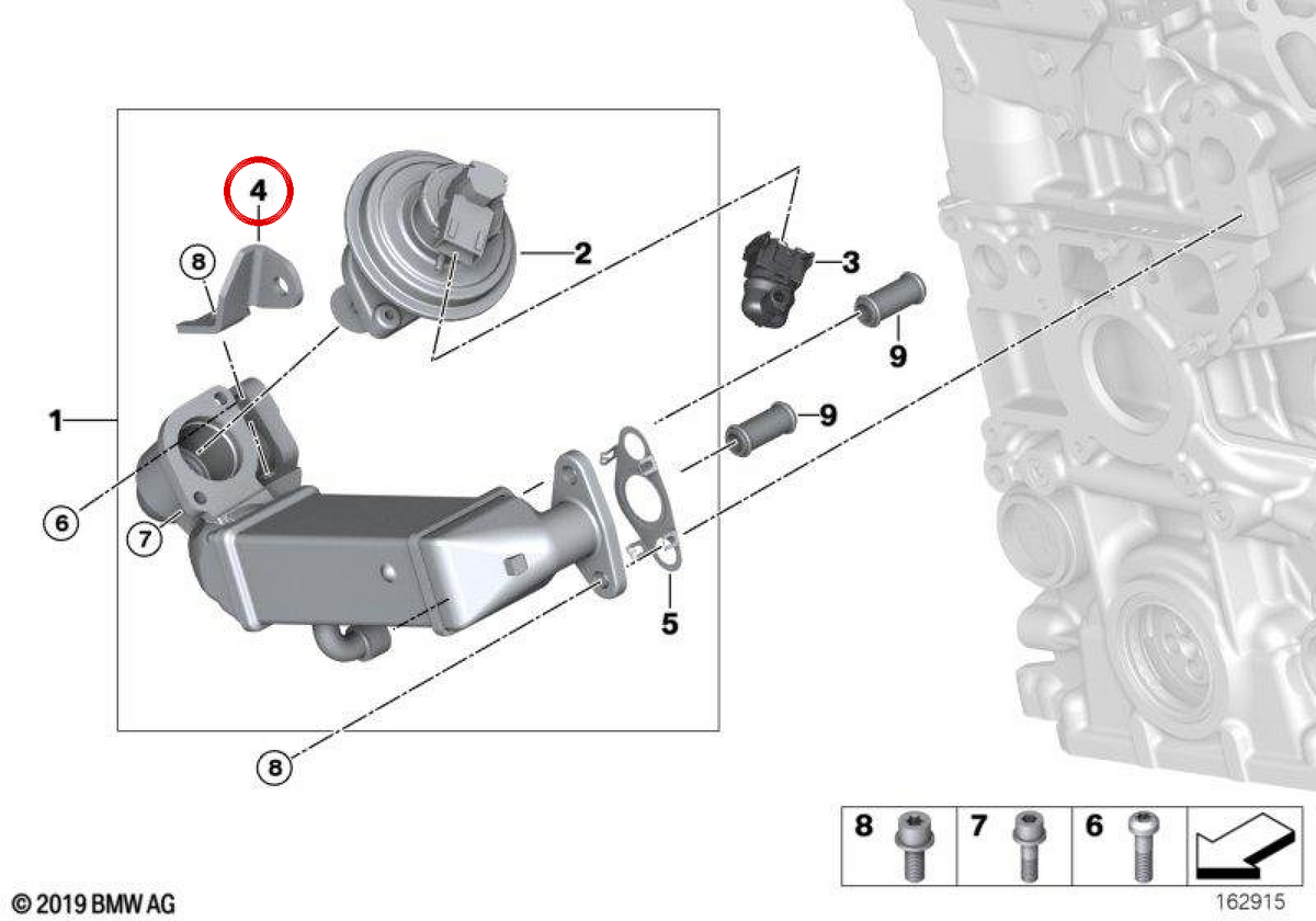 Supporto (Halter) OEM 11717803614 per BMW E81, E82, E87, E88, E90, E91, E92, E93, E60, E61, F07, F10, F11, F01, F02, E84, E83, E70, E71. BMW originale.