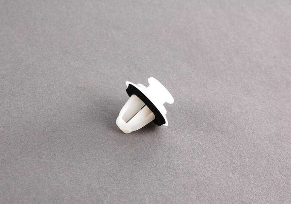 Clip con arandela de estanqueidad OEM 51137065607 para BMW Serie 2 F44, Serie 3 E91/E91N/F31/F31N/G20/G20N/G28/G28N, Serie 4 G26/G26E/G26F/G26N, Serie 5 G60/G68/G90, Serie 7 E65/E66/G70, X3 E83/E83N, Z4 E89. Original BMW.