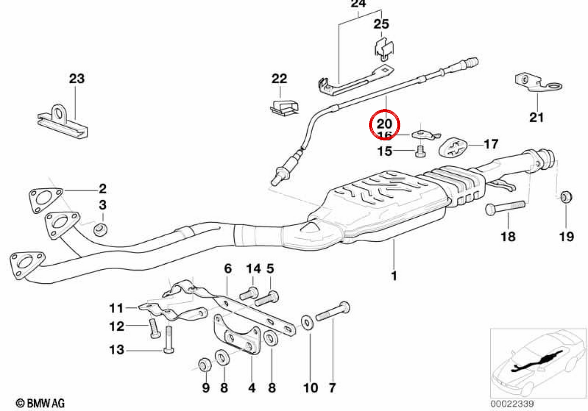 OEM -Temperatursensor 11781734670 für BMW E36. Original BMW.