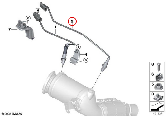 Lambda OEM 11785A15D89 per BMW F70, U06, U11, U10, F65, F66, U25. BMW originale.