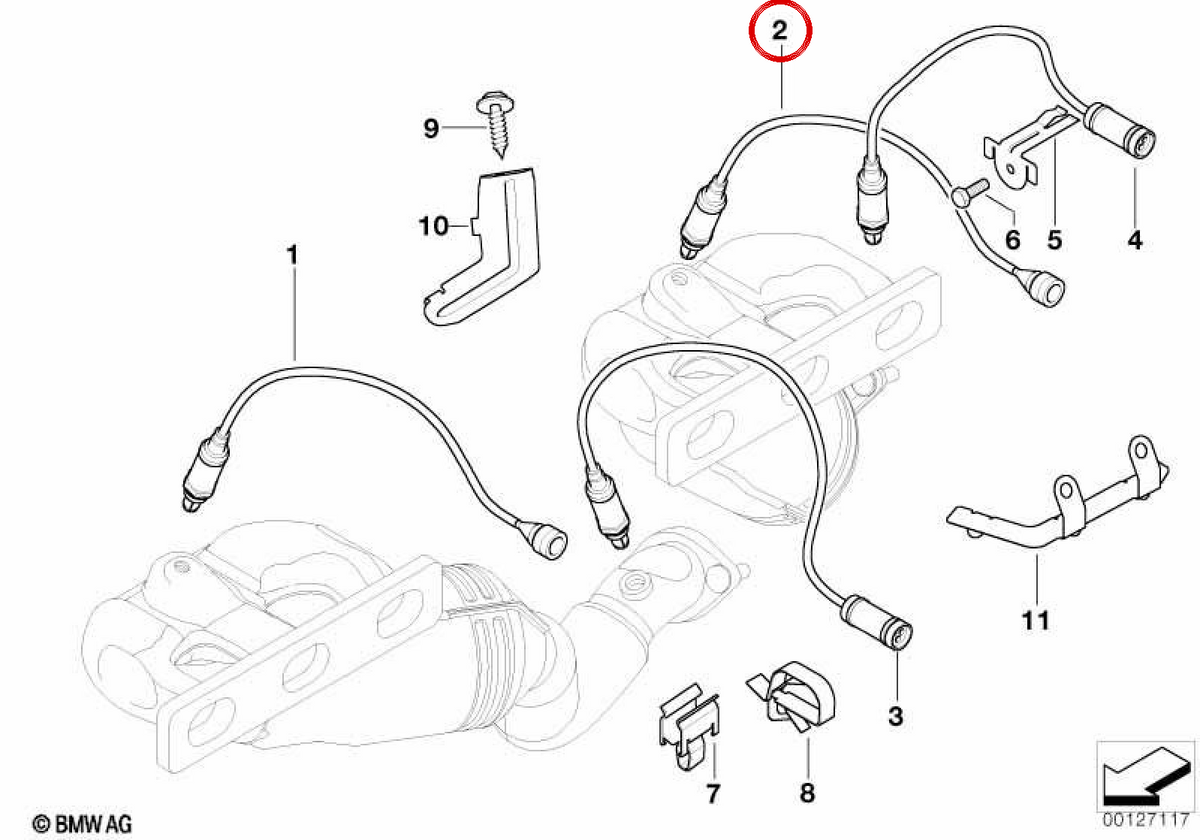 Lambda OEM 11787513962 per BMW E60, E61, E65, E66, E83, E85. BMW originale.