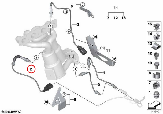 Lambda OEM 11787530282 per BMW E87, E90, E91. BMW originale.