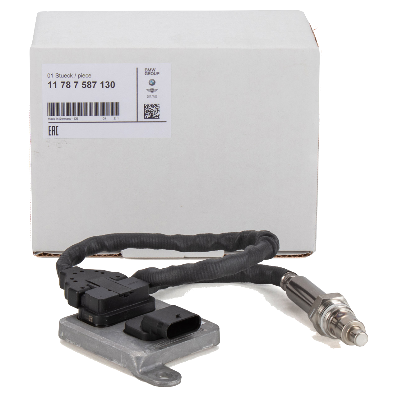 Sensor de NOx OEM 11787587130 para BMW E81, E82, E87, E88, E90, E91, E92, E93. Sensor de gases original BMW, ideal para solucionar fallos de emisiones en motores diésel. Original BMW.
