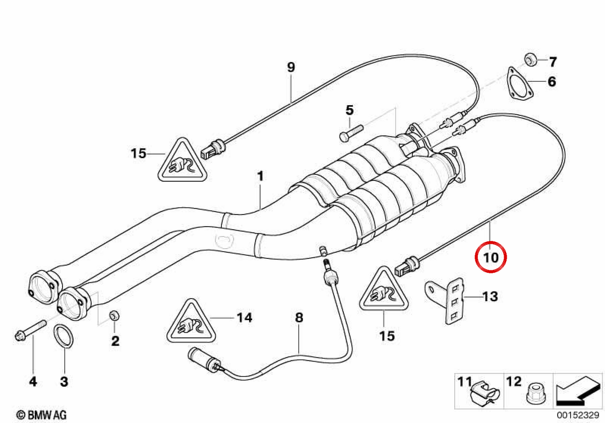 Lambda OEM 11787837565 per BMW E85, E86. BMW originale.