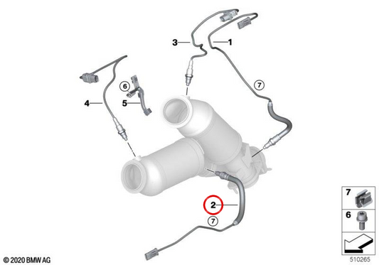 LAMBDA OEM 11789502094 for BMW G87, G20, G21, G80, G81, G26, G82, G83, F97, F98. Original BMW.