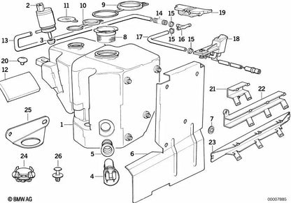 Sujetahoses para BMW Serie 8 E31 (OEM 61661392331). Original BMW.