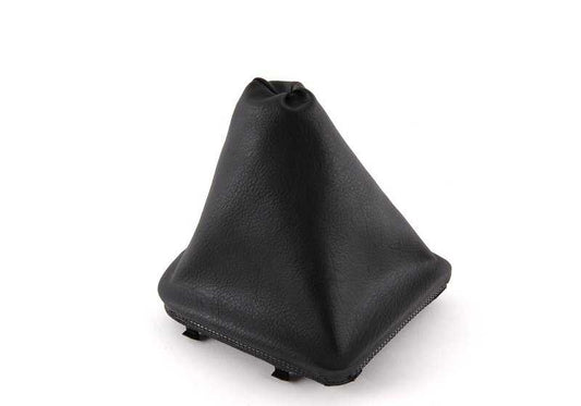 Recubrimiento de palanca de mando cuero negro OEM 25111434098 para BMW Serie 3 E46 (1998-2006). Original BMW.