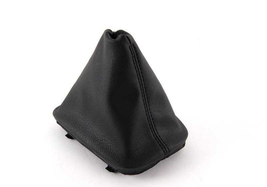 Recubrimiento de palanca de mando cuero negro OEM 25111434098 para BMW Serie 3 E46 (1998-2006). Original BMW.