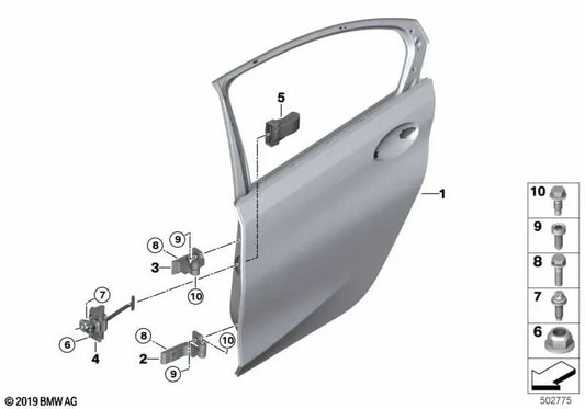 Rear right door for BMW G20, G20N, G80 (OEM 41517482278). Original BMW