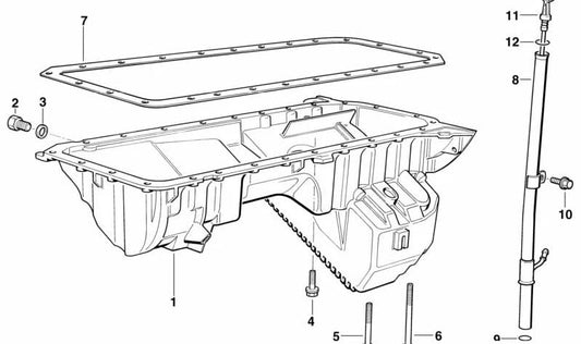 Sechseckschraube mit Waschmaschine für BMW E36, E39, E38 (OEM 0711900547). Original BMW