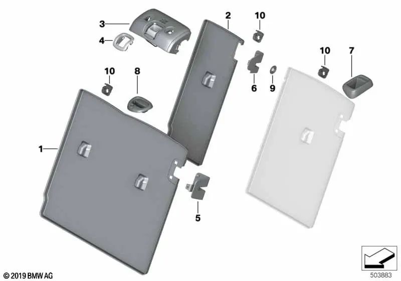 Lock Cover for BMW Series 1 F20, F21, Series 3 F31, F34, Series 4 F36 (OEM 52207300725). Original BMW.
