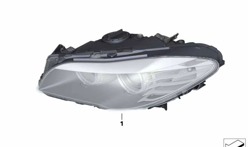 Faro delantero derecho OEM 63117203244 para BMW F10 528i, 528i xDrive, 535i, 535i xDrive, 535Li, 550i, 550i xDrive. Original BMW.