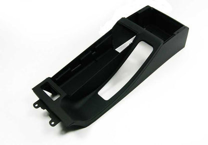 Consola apoyabrazos central OEM 51168218305 para BMW Serie 3 E46 (1997-2006). Color negro. Original BMW.