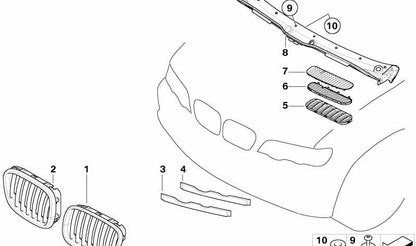 Remache de Expansión para BMW Serie 5 E39, X5 E53 (OEM 51218205295). Original BMW