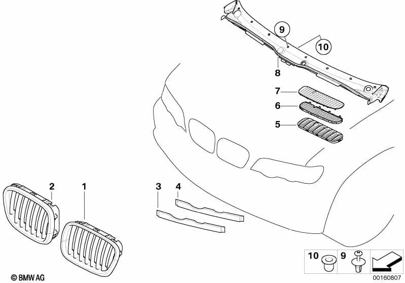 Keder per BMW X5 E53 (OEM 51138259914). BMW originale.