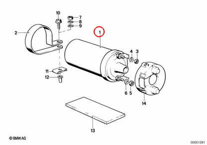 Zündspule OEM 12131363629 für BMW E21, E12, E24, E23. Original BMW.