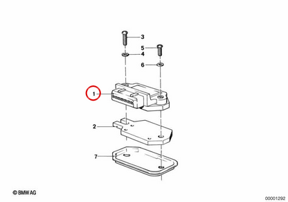 Modulo di accensione transistorizzato OEM 12141266702 per BMW E21, E30, E12, E28, E24, E23. BMW originale.