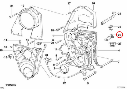 Prise en charge des câbles OEM 12141717663 pour BMW E30, E36, E34, E39, E38, E31. BMW d'origine.