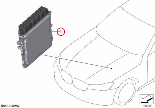 Kontrollmodul DME OEM 12145A059D5 für BMW G23, G30, G31, G32, G01, G02. Original BMW.