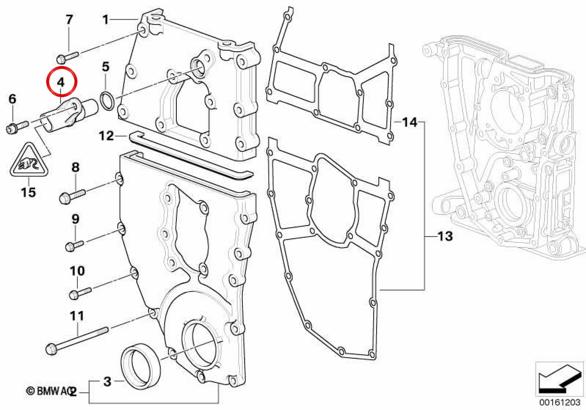 Sensor de árvore de cames para BMW E87, E36, E46, E90, E91, E39, E60, E61, E63, E64, E38, E65, E66, E83, E83N, E53, E85 (OEM 12147518628). BMW genuíno