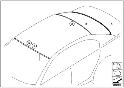 Cubre Junta Luneta Trasera Inferior Para Bmw E65 E66 E67 . Original Bmw. Recambios