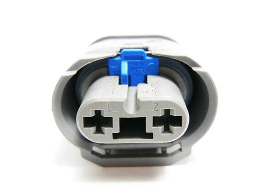 Carcaça de conector cinza para BMW Série 3 E36, E46, E90, E90N, E91, E91N, Série 5 E39, E60, E61, Série 6 E24, E63, E64, Série 7 E32, X3 E83, E83N, X5 E53, E70N, Z4 E85, E86 (OEM 61138364498). BMW originais.