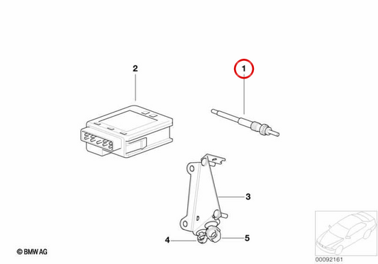 Vela incandescente OEM 12237786869 para BMW E87, E90, E60, E63, X3 E83, X5 E53, X6 E71… e muito mais. BMW genuíno.