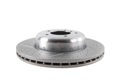 Sportbremskit 34110444738 für BMW E81, E87, E87N, E90, E90N, E91N, E92, E92N, E93, E93N. Enthält Pinzetten, belüftete Scheiben und vordere Pillen. Original BMW.