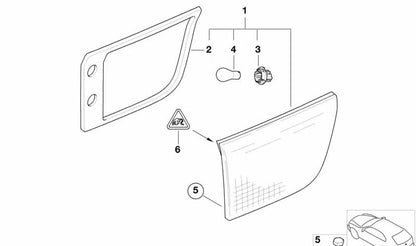 Habitação feminina universal desconhecida para BMW E82, E88, E46, E91, E92, E93, G20, G21, G28, G80, G81, E61, F39, E53, E70 (OEM 61136984742). BMW original