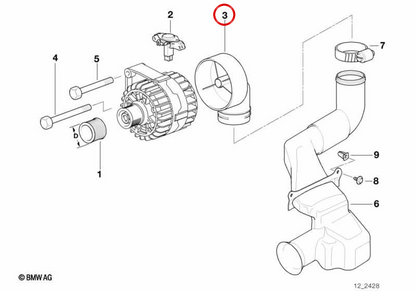 OEM -Eintrittshülle 12311436637 für BMW E36, E46, E39, E38, Z3. Original BMW.