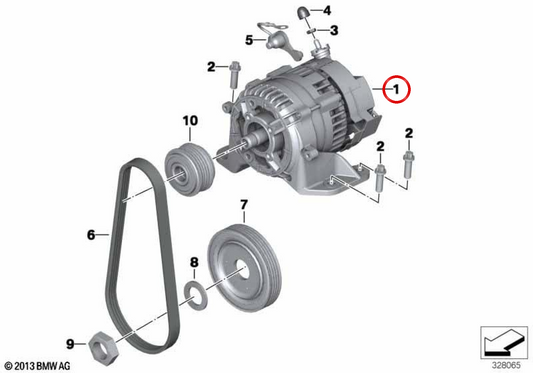 Generatore 55A BOSCH GCM1 BOSCH OEM 12317676907 per moto BMW R 1200 GS Adventure K25, R 900 RT K26, R 1200 RT K26… e più. Originale BMW Motorrad.