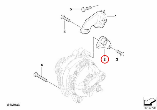 Ângulo de suporte para alternador OEM 12317792017 para MINI R50, One D (R81), One D (RB12). MINI originais.