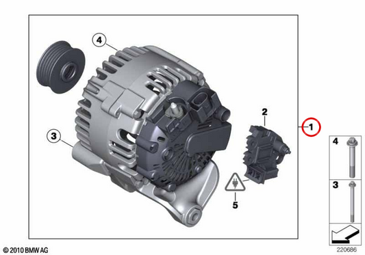 OEM-Generator 12317823291 für MINI R56, R55, R57, R58, R59, R60, R61. Originaler MINI.