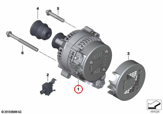 OEM Generator 12318680374 for MINI F56, F55, Clubman F54, Cabrio F57, Countryman F60 and more. Original MINI.