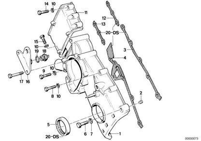 Tapa de motor OEM 11141276440 para BMW 1502, 1600, 1600GT, 1602, E21, E30, E12, E28. Original BMW.