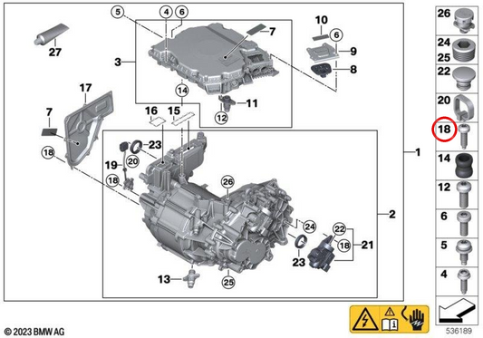 OEM 12355A72588 Alomado Alomado para Mini Cooper J01, Mini Aceman J05, Mini Coope SE ... e muito mais. Mini original.